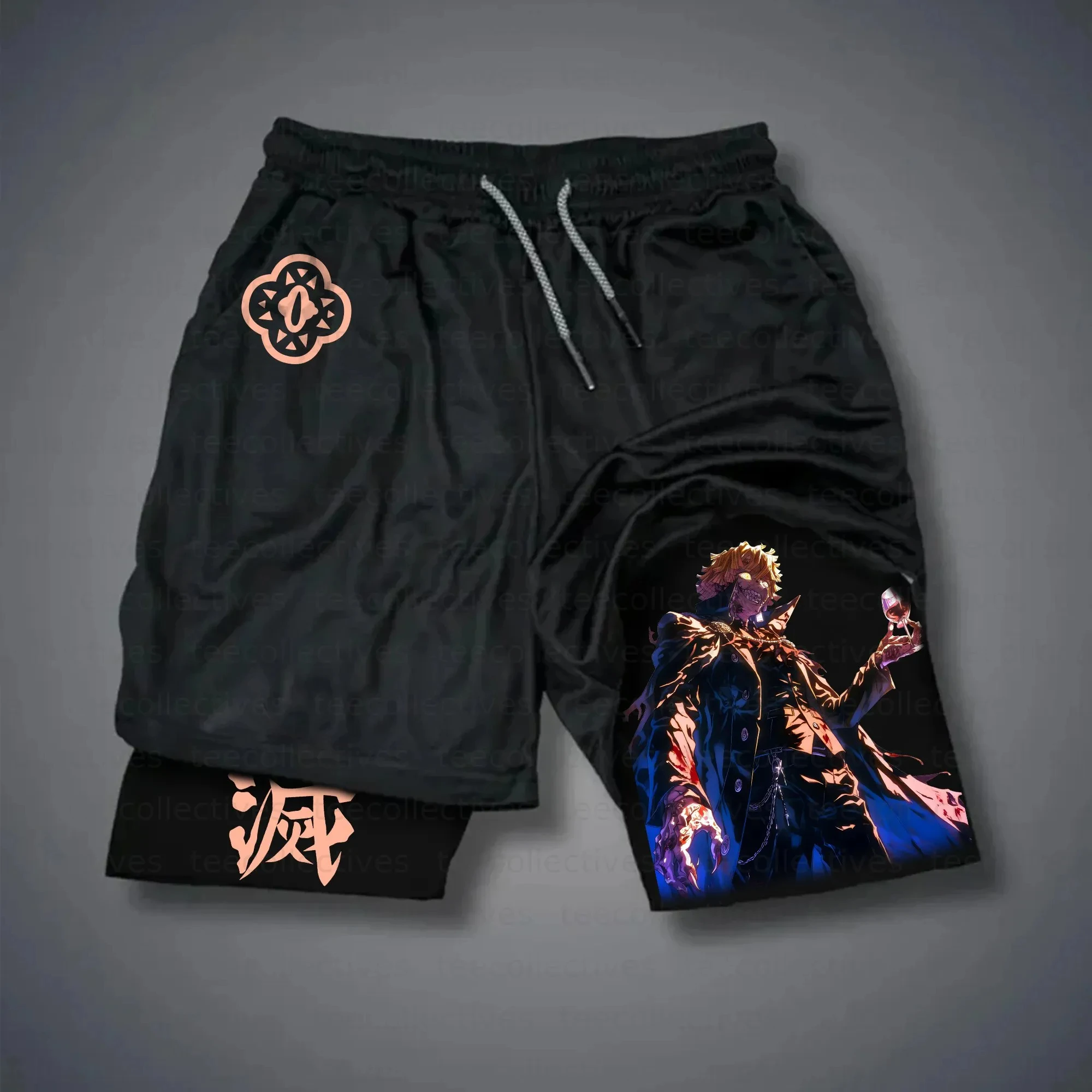 pokemon-zoroark-shorts-masculino-algodao-calcas-casuais-2025-verao-anime-grafico-bottoms-preto-base-raposa-como-pokemon-azul-roxo