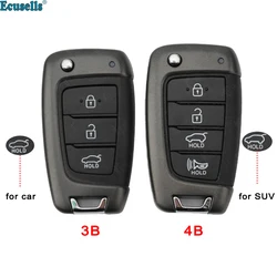 Ecusells 3/4 Button Remote Key Shell Case Fob for Hyundai Accent Elantra Kona Santa Fe Tucson Veloster 2018 2019 2020 2021 2022