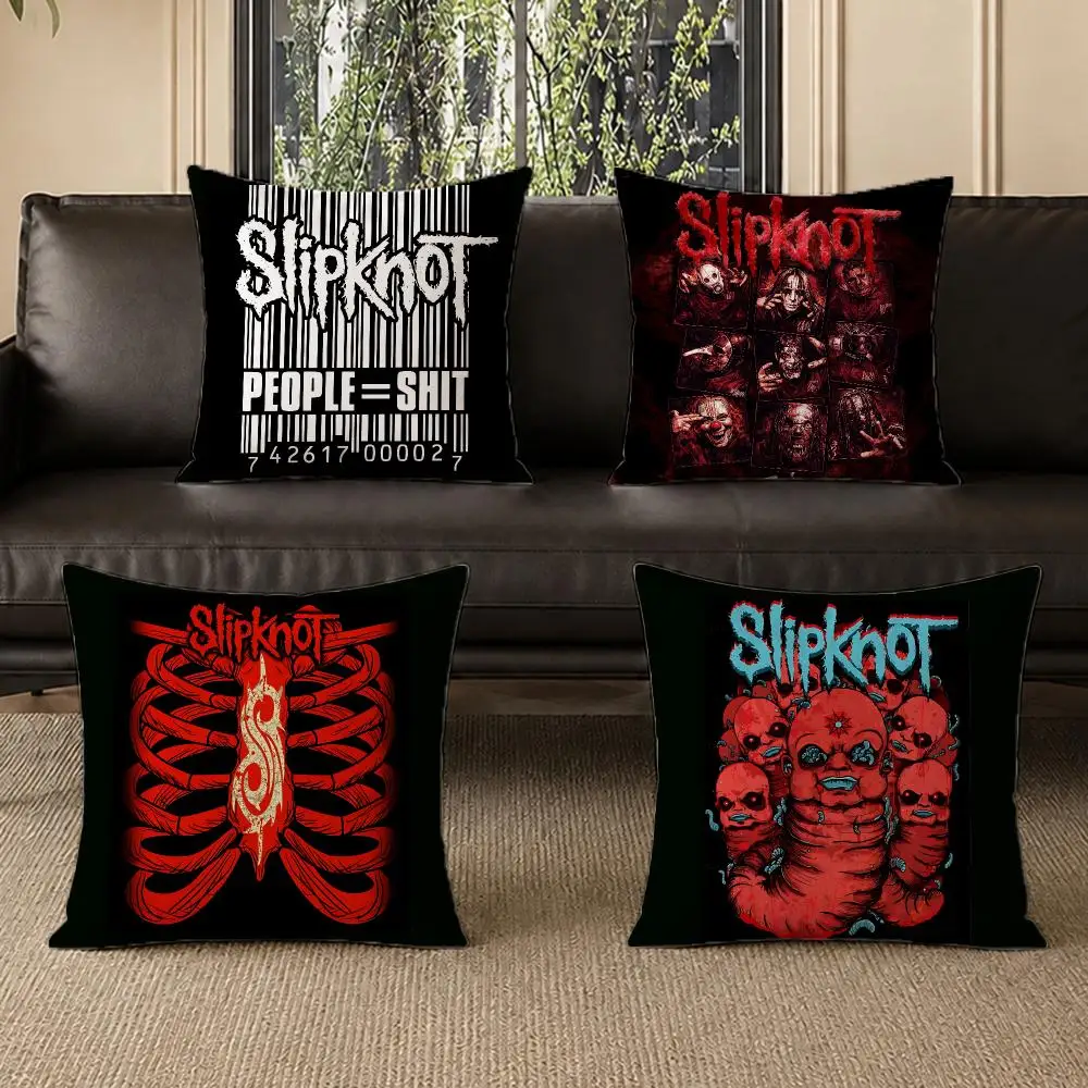 band Slipknot Cushion Cover Washable Soft Thick Cushion Cover Decorative Pillowcase for Sofa Living Room Home