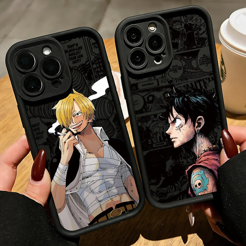 Funda de Teléfono con Diseño de Anime para iPhone 17e, 17, 16e, 16, 15, 14, 13, 12, 11, Air, Pro, Max, Mini, XR, XS, X, 7, 8, 6 Plus, Carcasa Trasera Suave de TPU