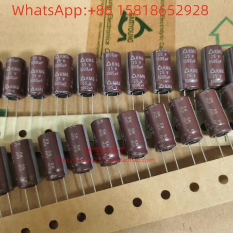 20pcs 25V1000UF 10X20 Korean Samyoung KMG standard original electrolytic capacitors 1000UF 25V