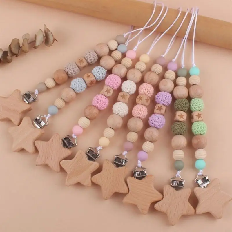 

Teether Antilost Chain Pacifier Clips Infant Soother Clip Pacifier Accessories L8RB