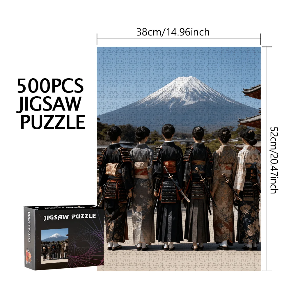 500 قطعة أو 1000 قطعة أحجية جبل فوجي وكيمونو مناسبة لأعياد الميلاد وعيد الميلاد وعيد الفصح والعودة إلى المدرسة - تحدي متوسطة #3