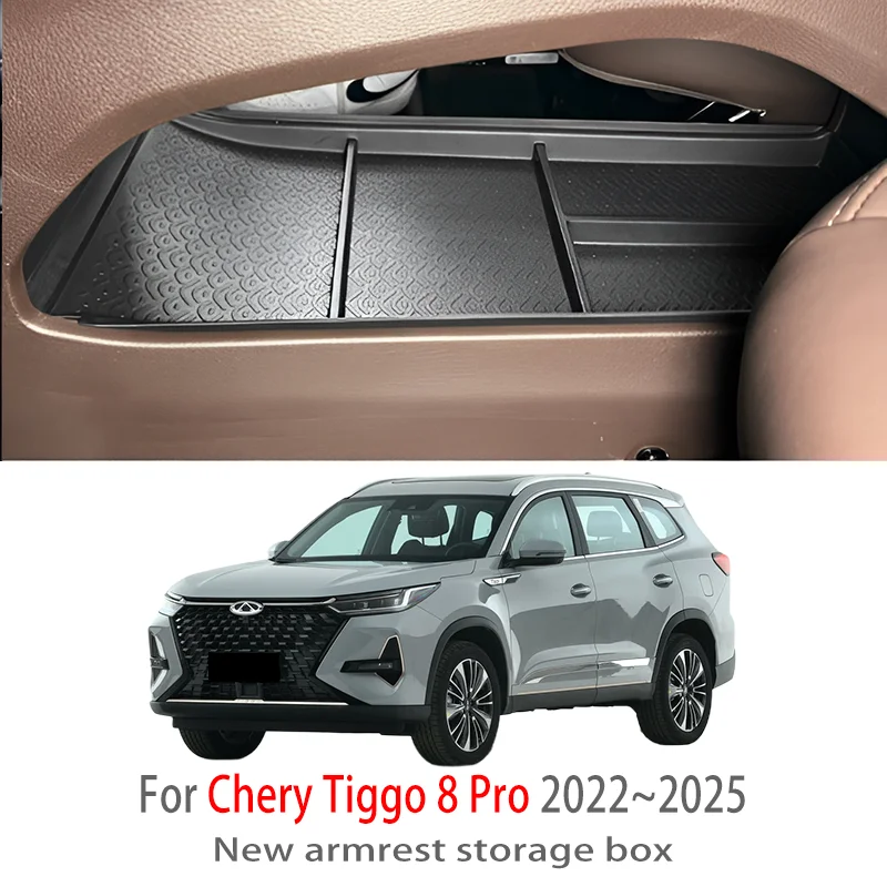 Car Accessories For Chery Tiggo 8 Pro 2022~2025 Center Console Armrest Storage Multifunctional Storage Box Auto Interior Parts