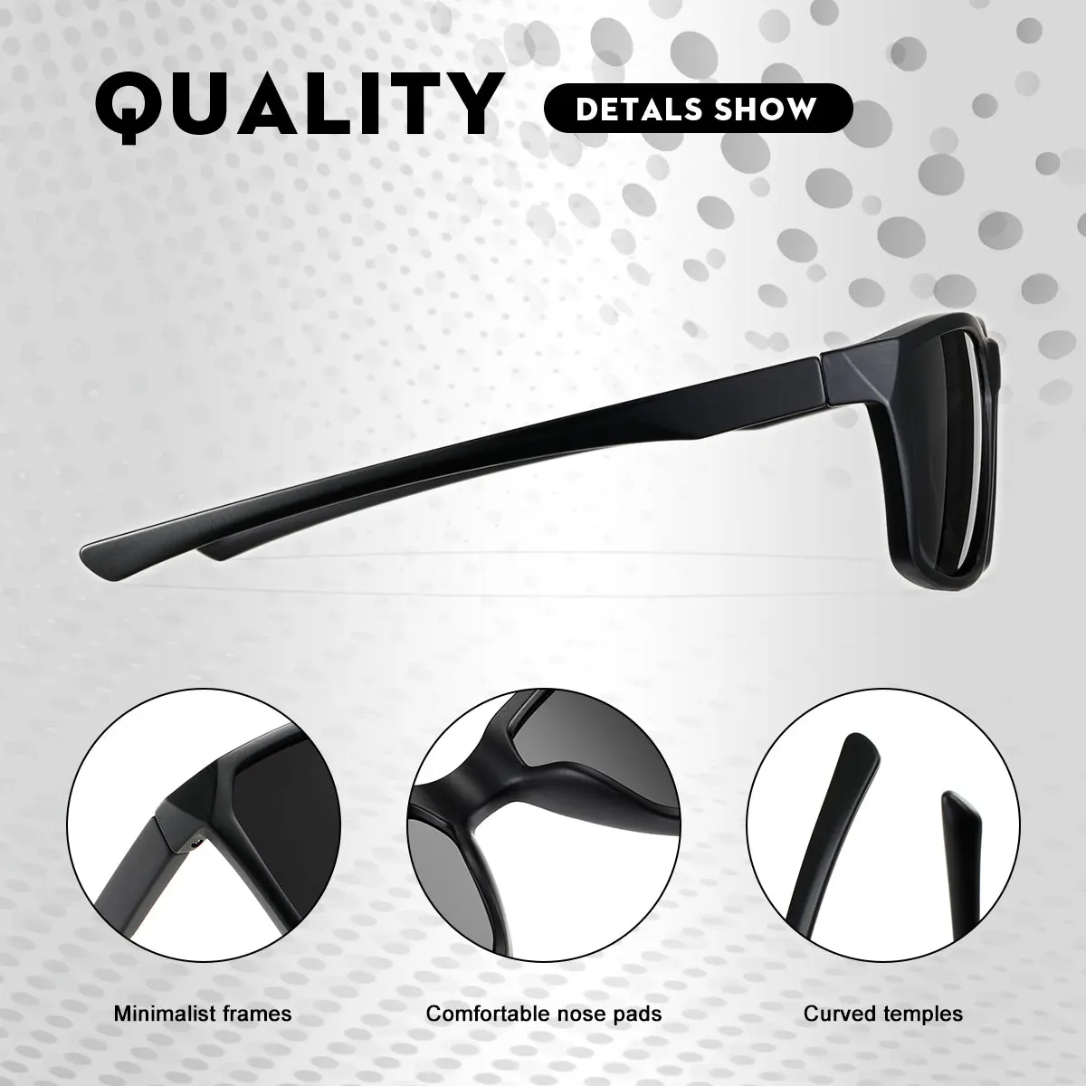 CRIXALIS Square Fashion Polarized Sunglasses for Men Outdoor Sport Climbing Fishing Sun Glasses Male Anti-UV Driving Shades