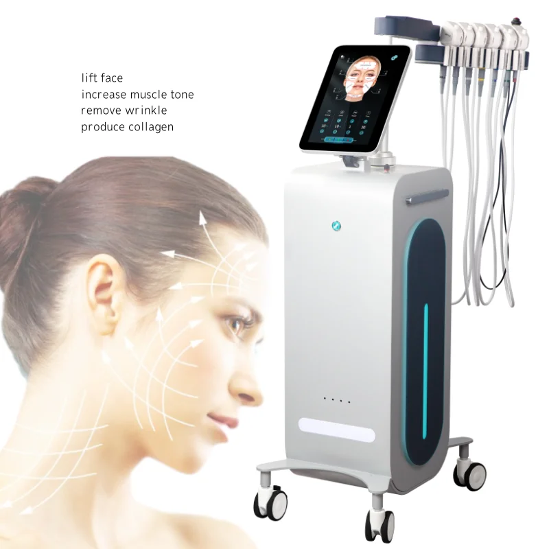 Professional Facial Electro stimulation Emrf Face Ems RF Face Lifting Machine PEFACE Sculpt Face Pads Massager Device