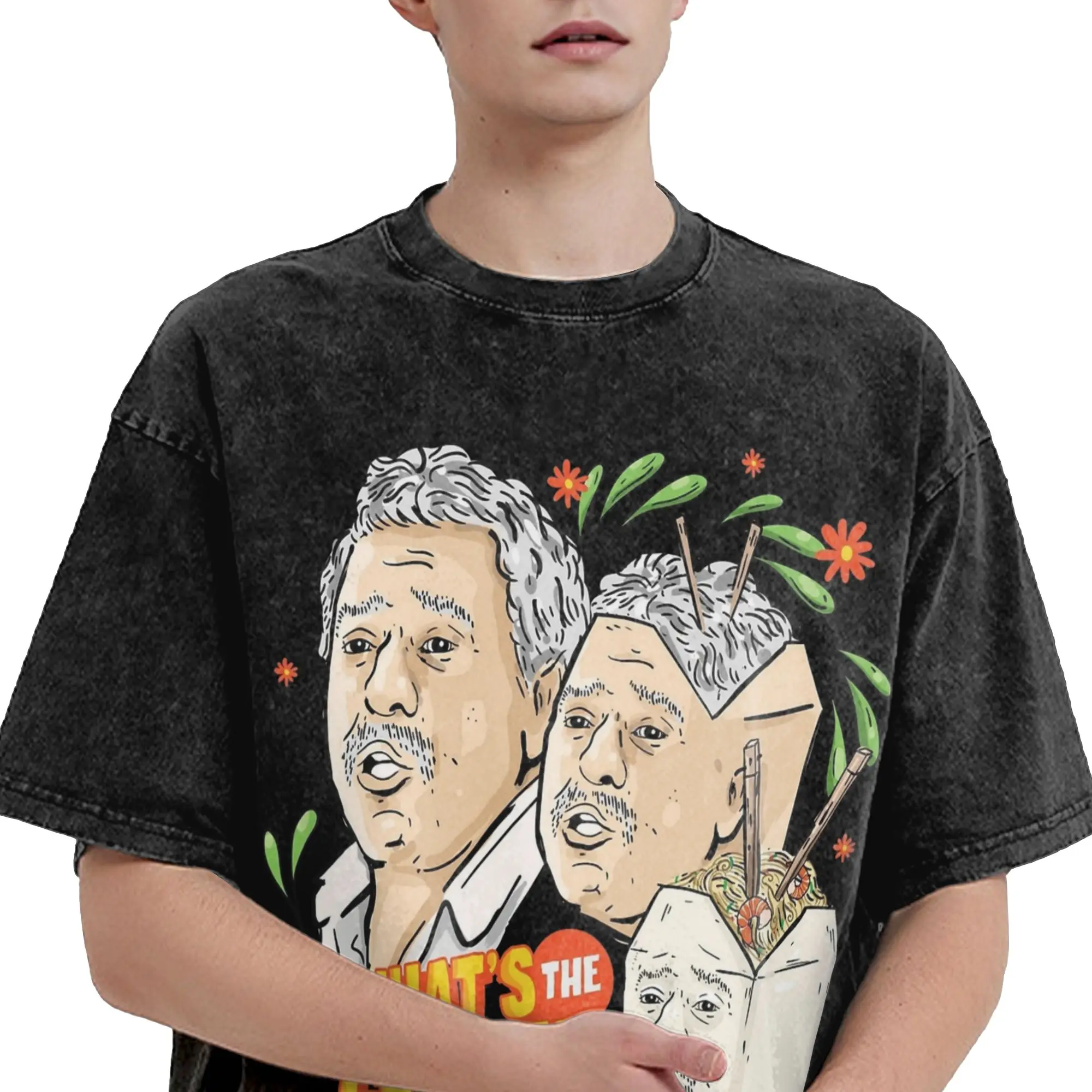 Succulent Chinese Meal T Shirts Washed Cotton Harajuku T-Shirt  Fashion Men Women Streetwear Printed Tee Shirt