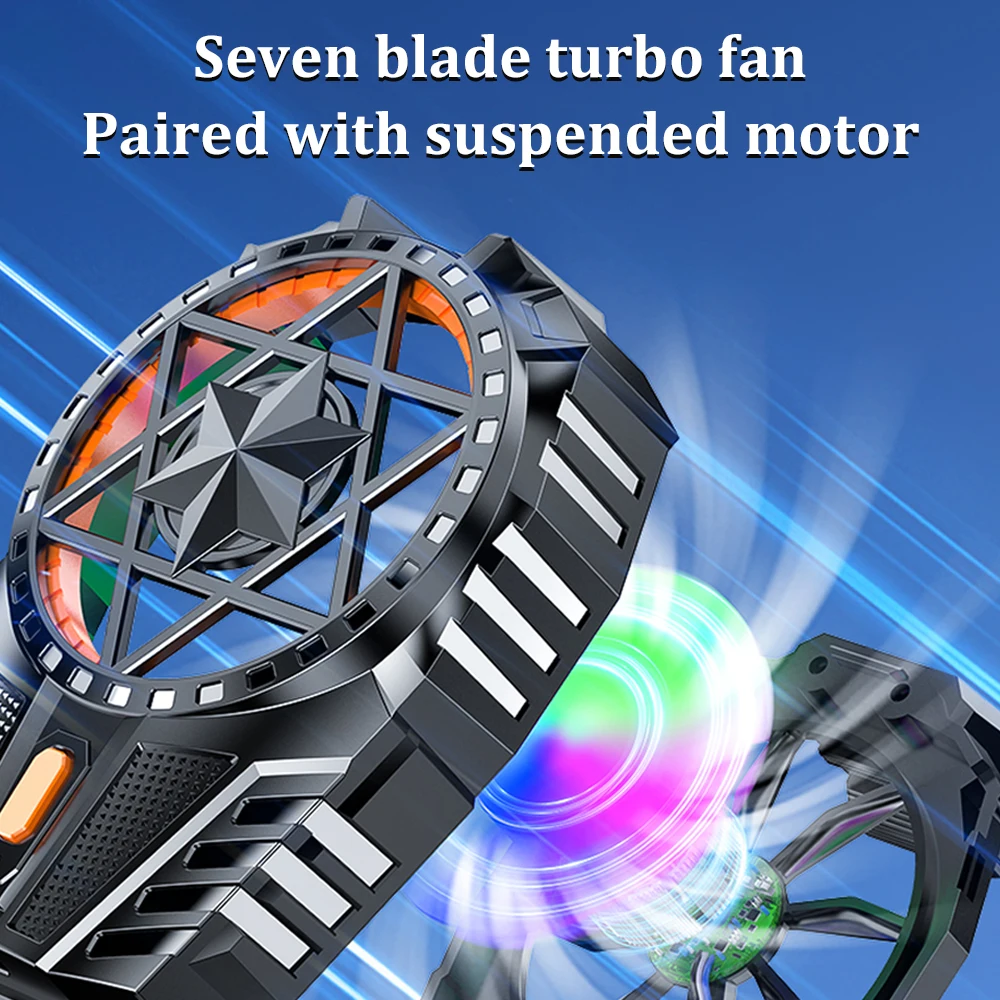 Phone Cooling Fan Rechargeable Battery Silent Cooler Three Speed Adjustable Cell Phone Fans Gaming Radiator Cooling Phone Temper