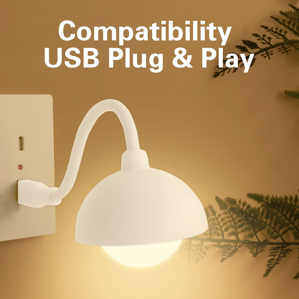 تيار مستمر 5 فولت USB المكونات في ضوء الليل الذكي المحمولة عكس الضوء LED أباجورة مناسبة لغرف النوم غرف المعيشة والاستخدام في الهواء الطلق #4