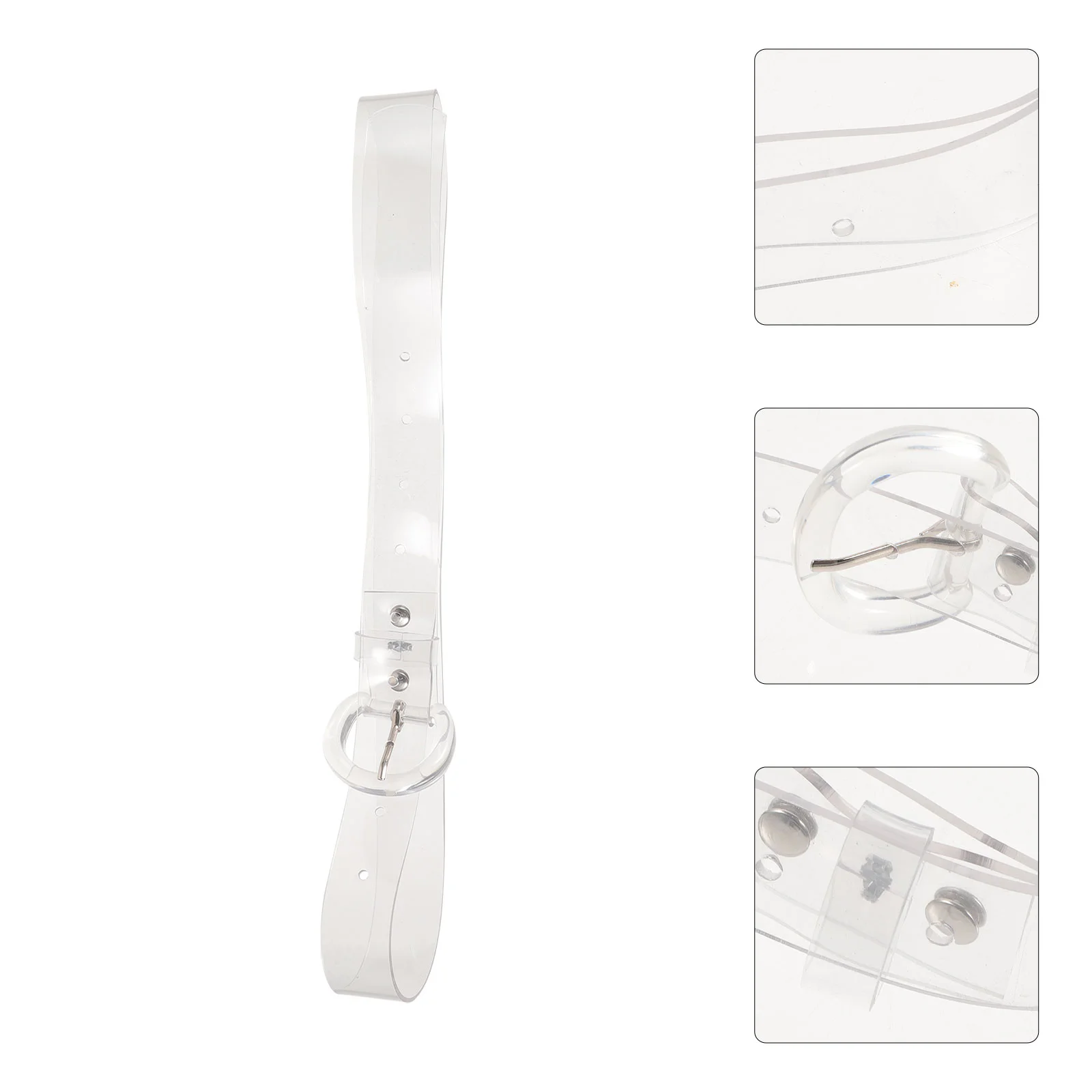 Transparent Belt Sash Women Jeans Accessories Pearl Dress Ladies Waist Decor Chic Waterproof PVC