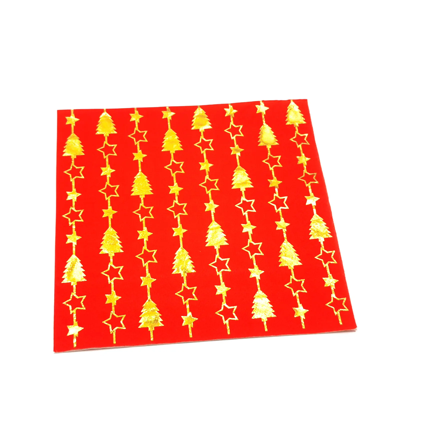 

Рождественские салфетки с красной фольгой, на заказ, Свадебная вечеринка, коктейльный ужин, одноразовое украшение, 100 шт.