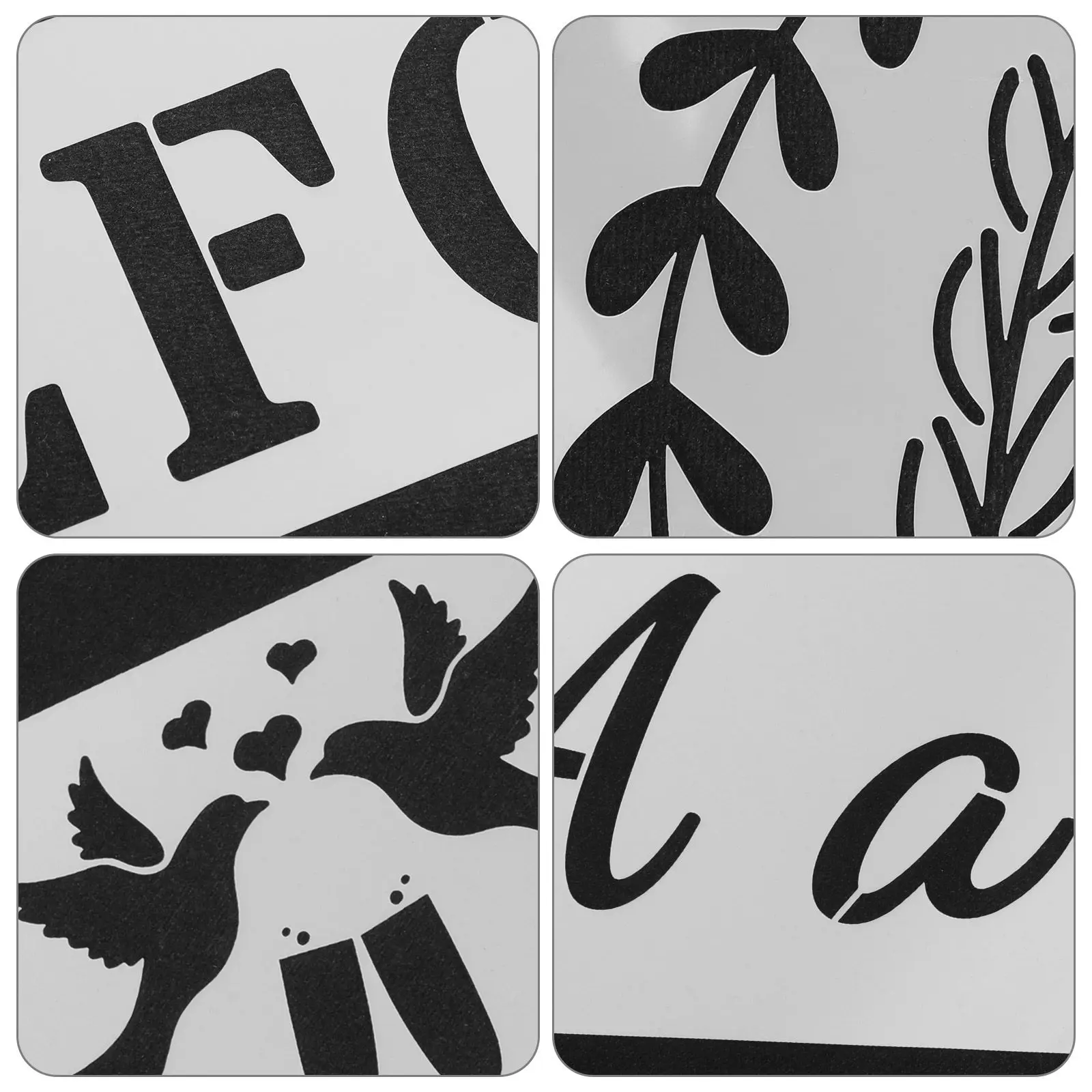 40Sheets Letter Stencil Washable Reusable for Painting Wood Signs Fabric Paper Alphabet Stencils Wall Art Supplies