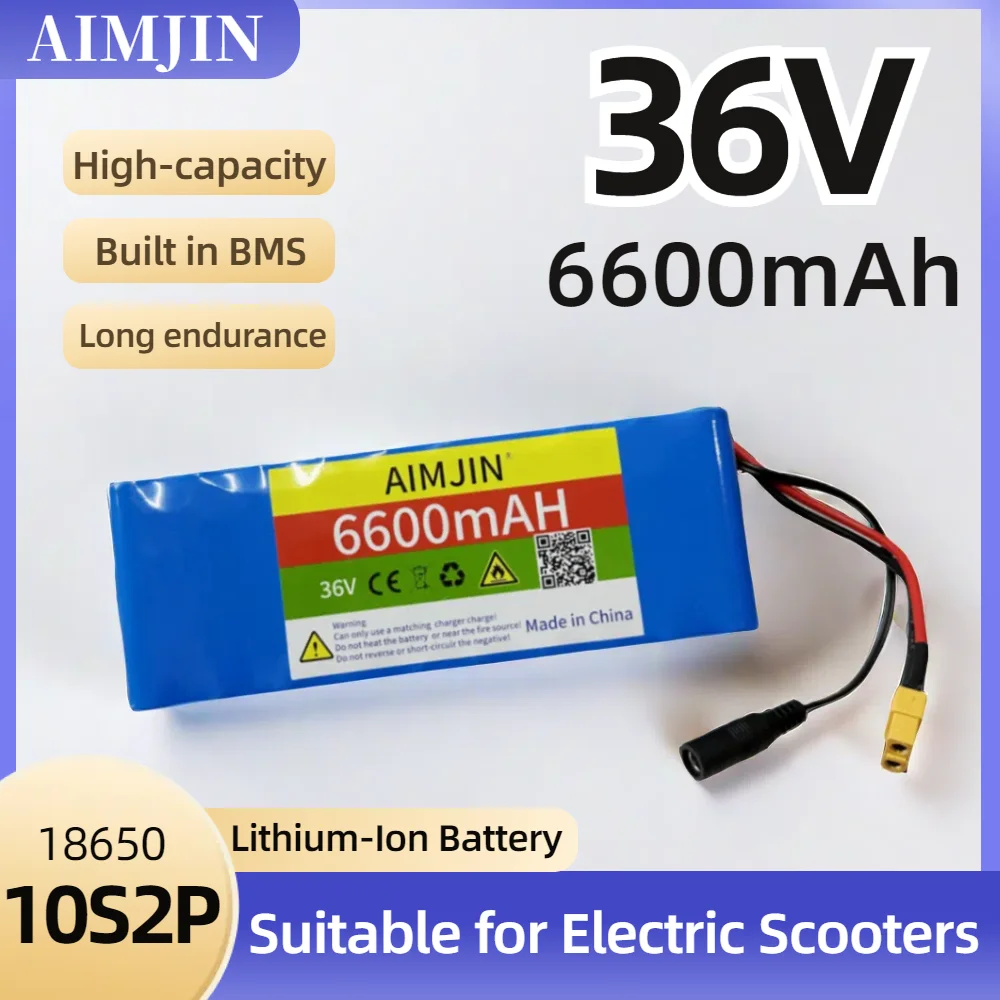 

36V 6600mAh 10S2P Lithium-ion Rechargeable Battery Pack for Double Wheel Balance Vehicle Electric Scooters