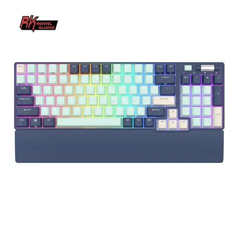 RK ROYAL KLUDGE RK96 RGB Tri-Mode BT5.0/2.4G/USB-C Hot-Swappable Mechanical Keyboard 96 Keys Bluetooth Wireless Gaming Keyboard