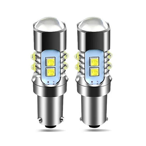 2 uds Led H21W BAY9s 120 lente de progreso bombillas Led para luces de respaldo o estacionamiento o lámpara de esquina de giro indicadora 12V blanco 6000k