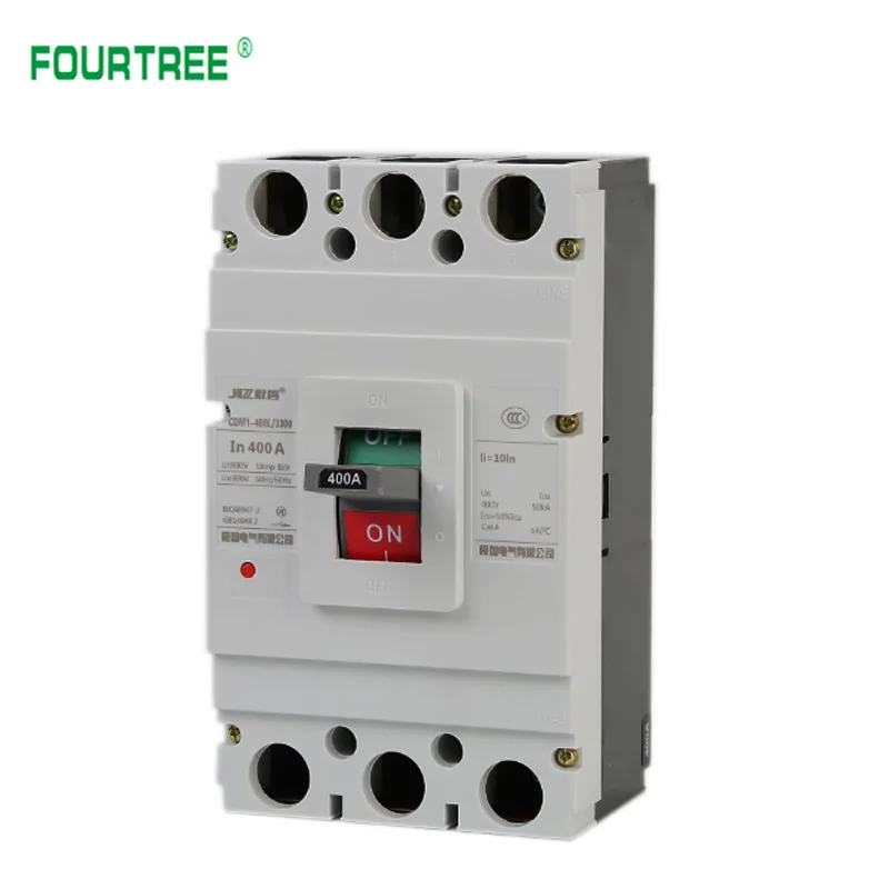 3P 315A 350A 400A MCCB Moulded Case Circuit Breaker Short Circuit Overload Protection AC Air Switch CDM1-400L/3300 400V 50-60Hz