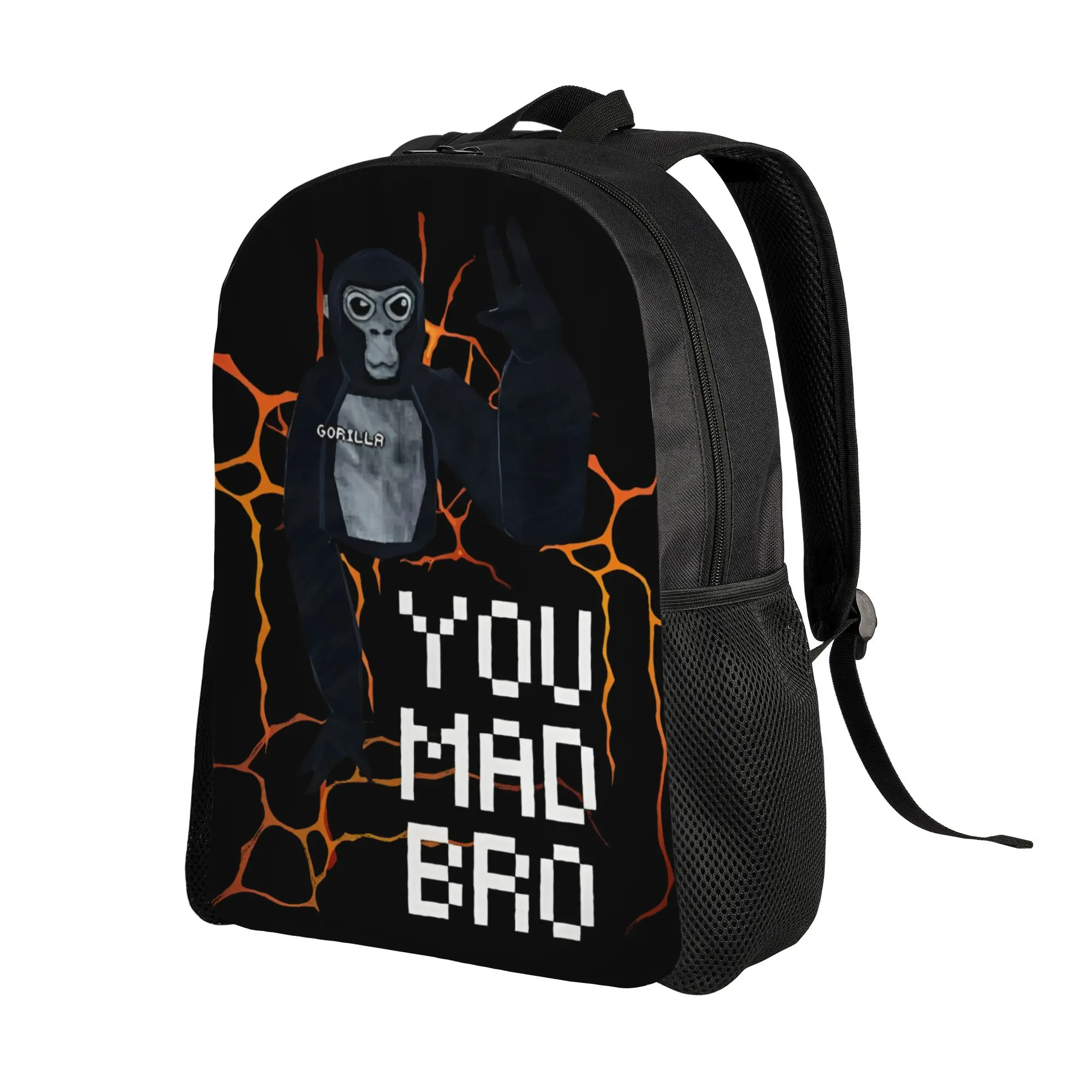Gorilla Tag You Mad Bro Backpack Casual Student Business Daypack Game Monkeys Laptop Computer Canvas Bags Lightweight
