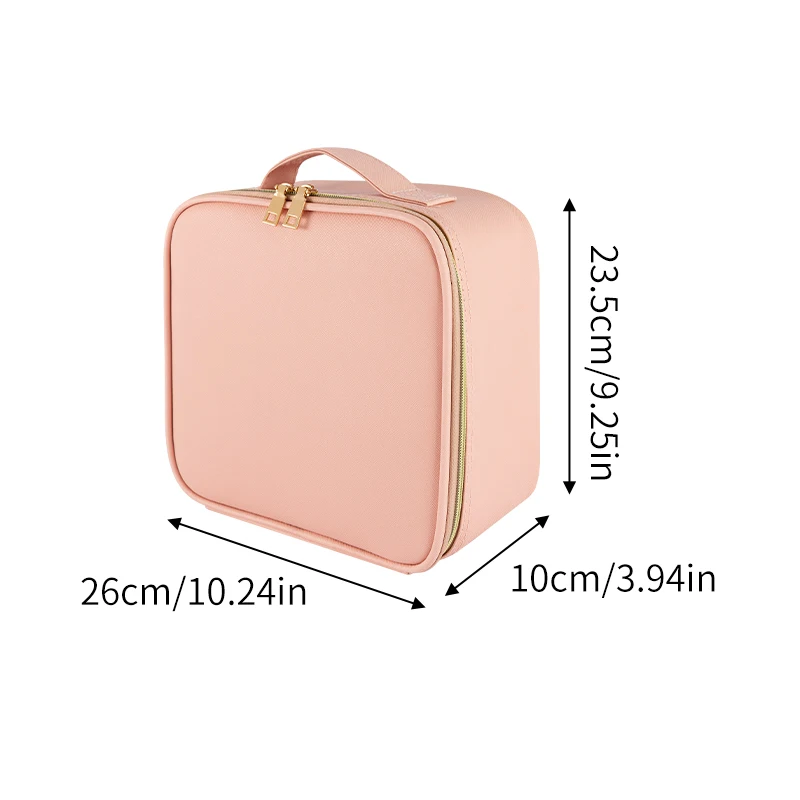 Makeup Bag With Mirror Of LED Lighted, LED Light Adjustable Brightness Cosmetic Bag, Travel Makeup Case Cosmetic Bag