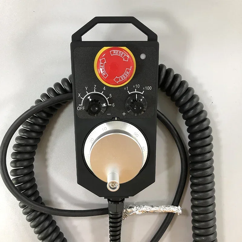Standard CNC mpg handwheel pulse generator with emergency stop button and start button 2SJ-1-003-100-3m-J