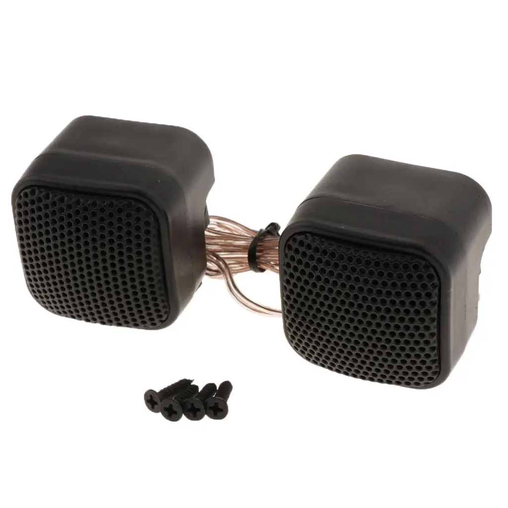 Pair Of Tweeters Square Silk Mini Car 500w Speakers for Car Radio