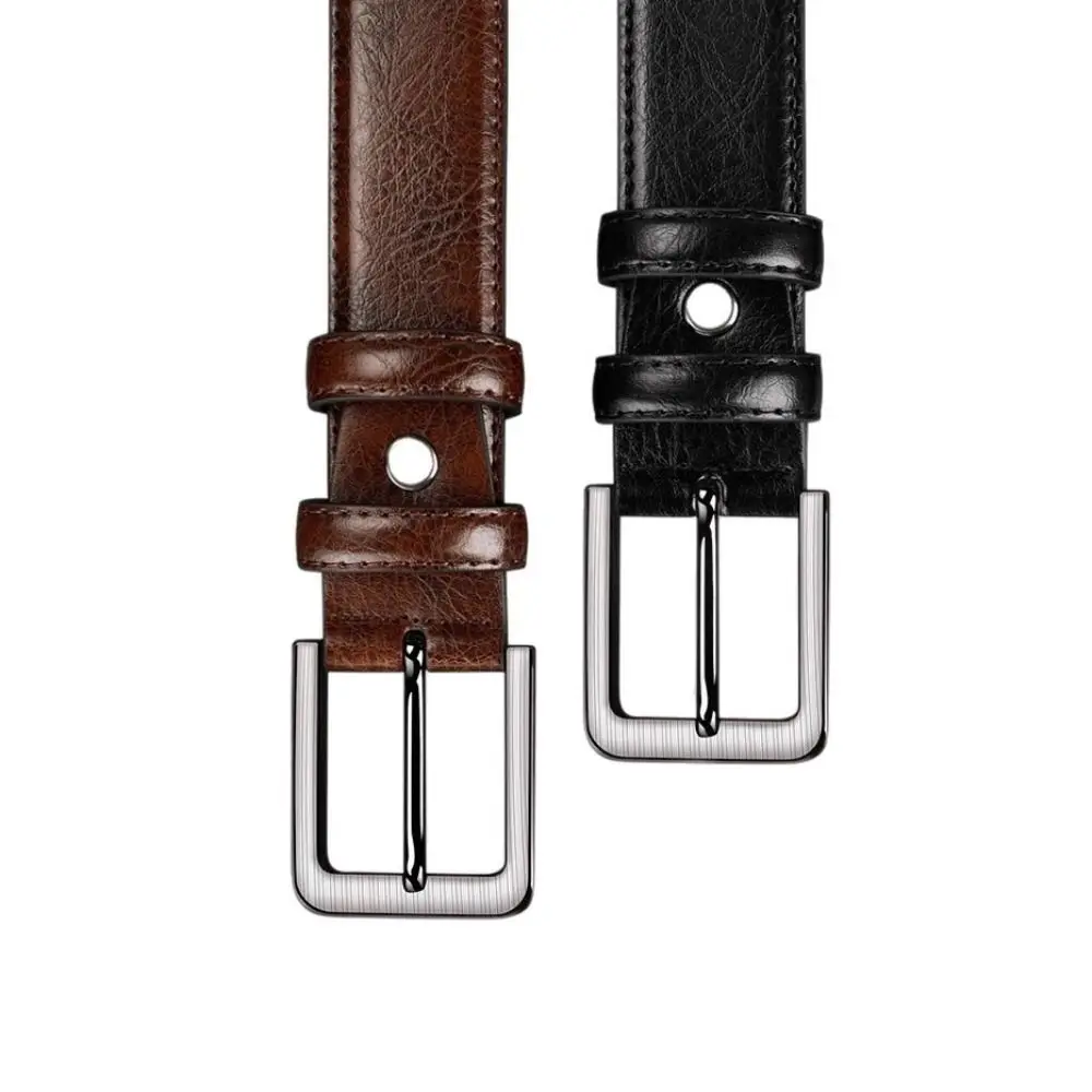 

Luxury Retro Men PU Belt Texture Classic Pin Buckle Belt Versatile Durable Casual Waist Belt Male