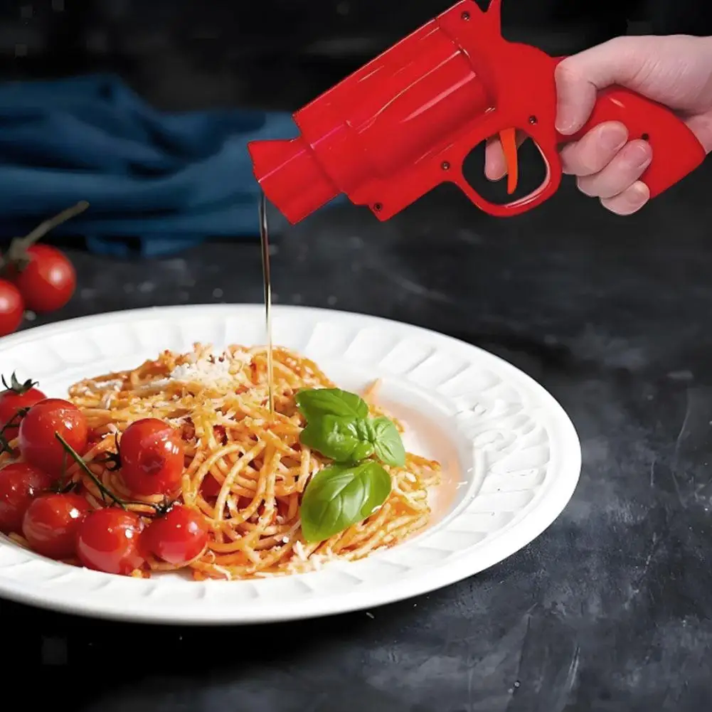 Creative Kitchen Gun Seasoning Bottle  Plastic Sauce Bottle Condiment Dispenser Squeeze Sauce Bottle Cooking Baking Tools - view 3