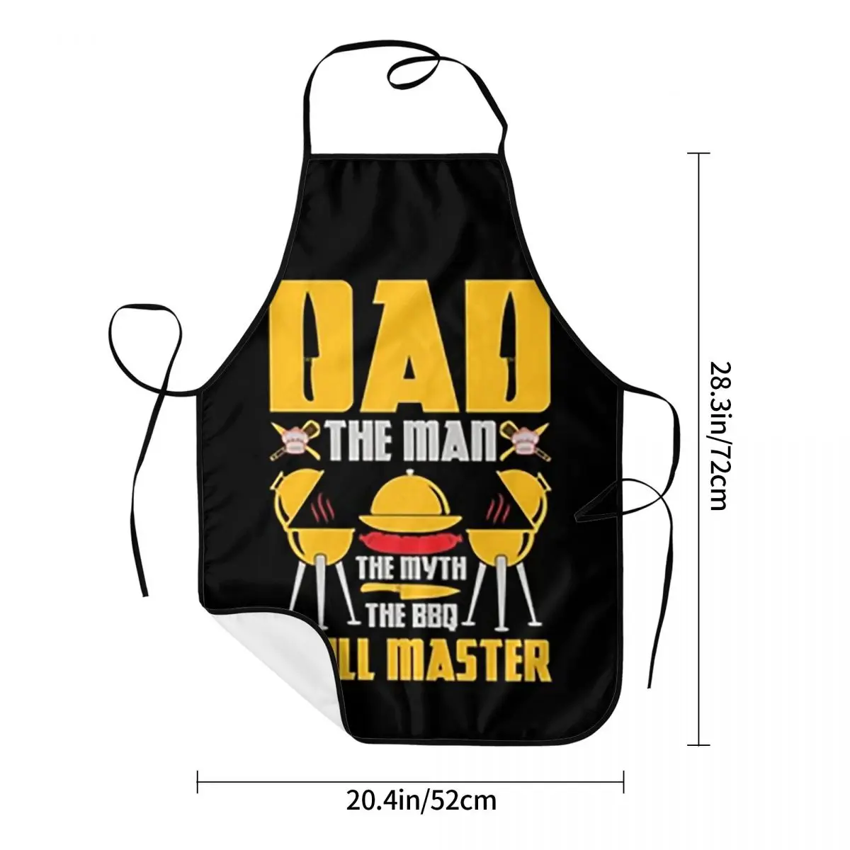 Dad The Man The Myth Grill Master Legend Apron Chef Cooking Tablier Sleeveless Bib Kitchen Cleaning Pinafore for Women Men
