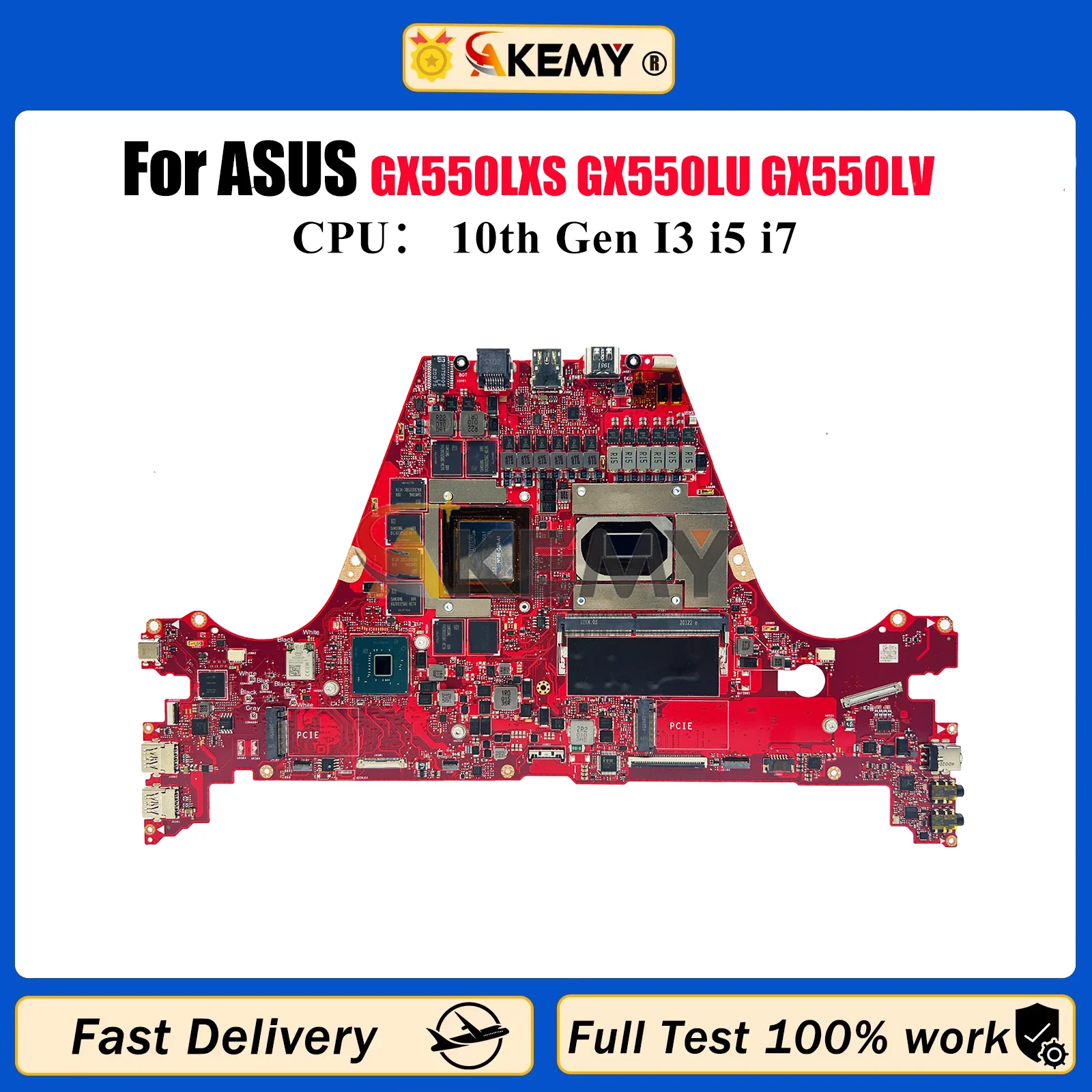 

GX550LXS Laptop Motherboard For ASUS ROG Zephyrus Duo GX550 GX550LU GX550LV GX550LW GX550LS GX550LXS Mainboard 10th Gen I3 i5 i7