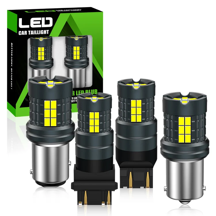 

2PCS T20 7443 7440 LED Brake Light 1156 1157 Turn Signal 3156 3157 LED Bulbs No Error Red White Amber Reverse Parking Lights