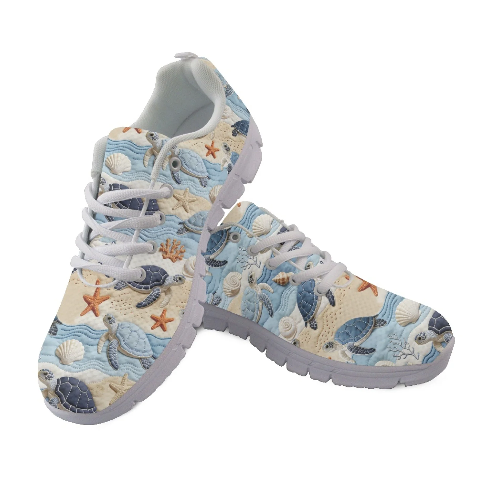 Coloranimal US Sea Turtle Lace Up Tennis Shoes for Men Mesh & EVA Sole Walking Shoes Fashion 2026