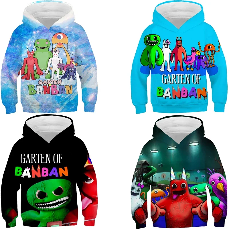 Children Garten Of BanBan Hoodie Boys Girls Sweatshirts Tops Kids Cartoon Pullover Harajuku Hoody Autumn Outwear Sudadera