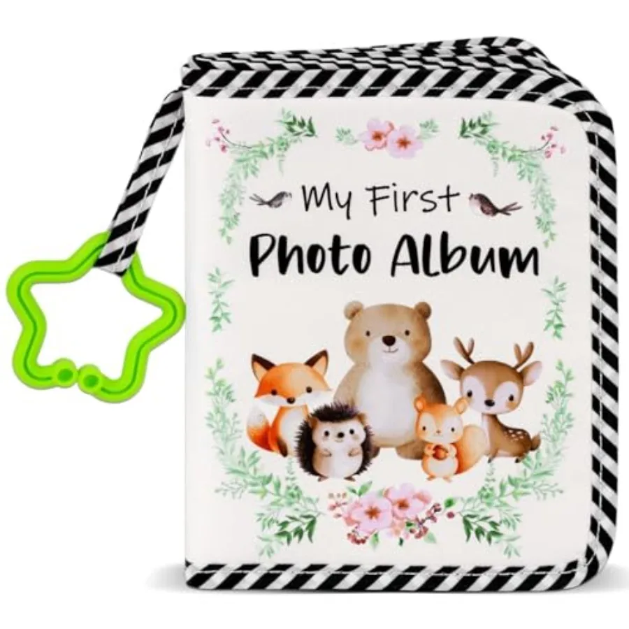 

s My First Family Album Soft Photo Cloth Book My First Book of Photos Memory Album Gift Holds 4x6 Pictures for Babies Newborn a