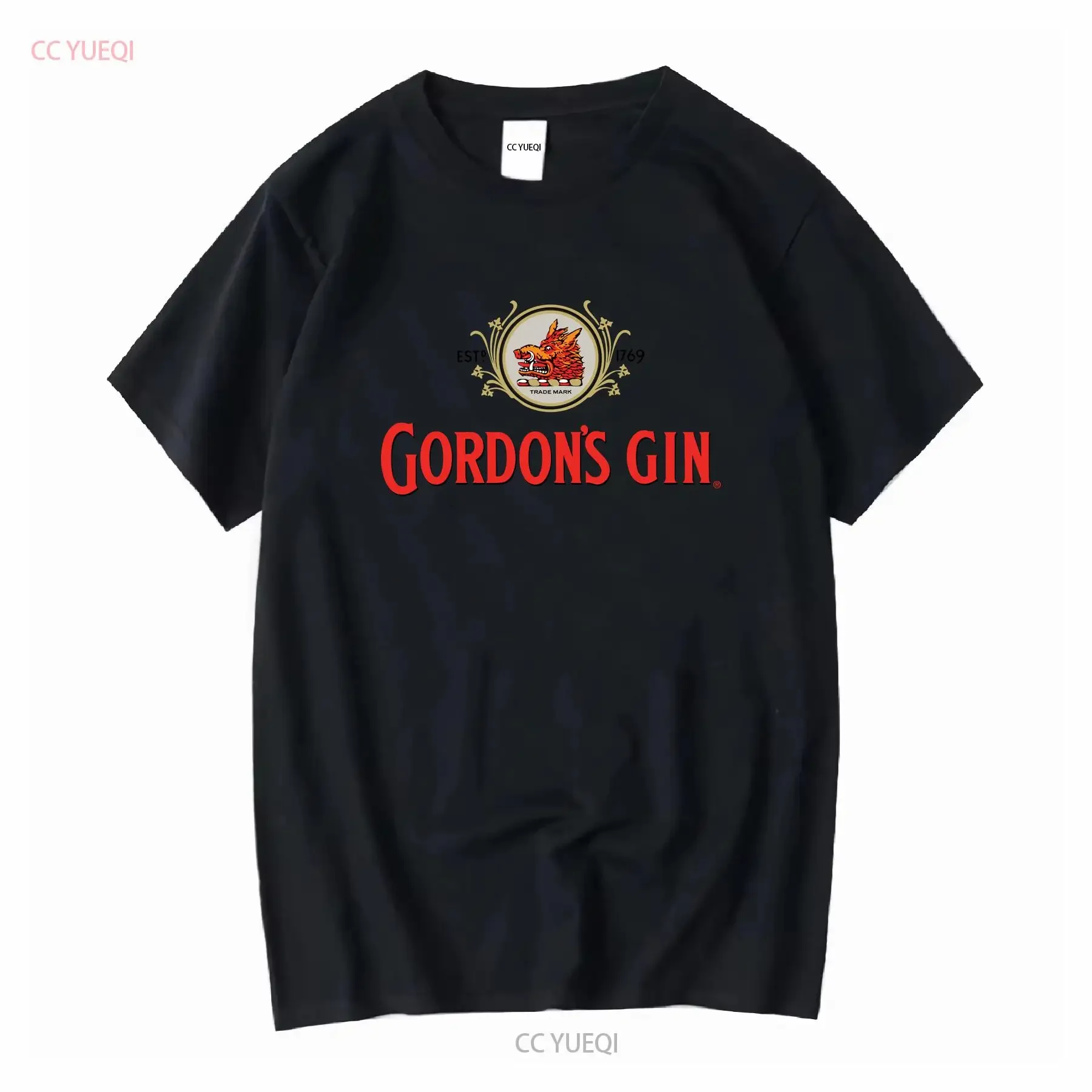 Camiseta con Logo de Gordons Dry Gin, algodón pesado Vintage S 3X, envío gratis, manga larga o corta de EE. UU., gráfico lavado vintage, Unisex