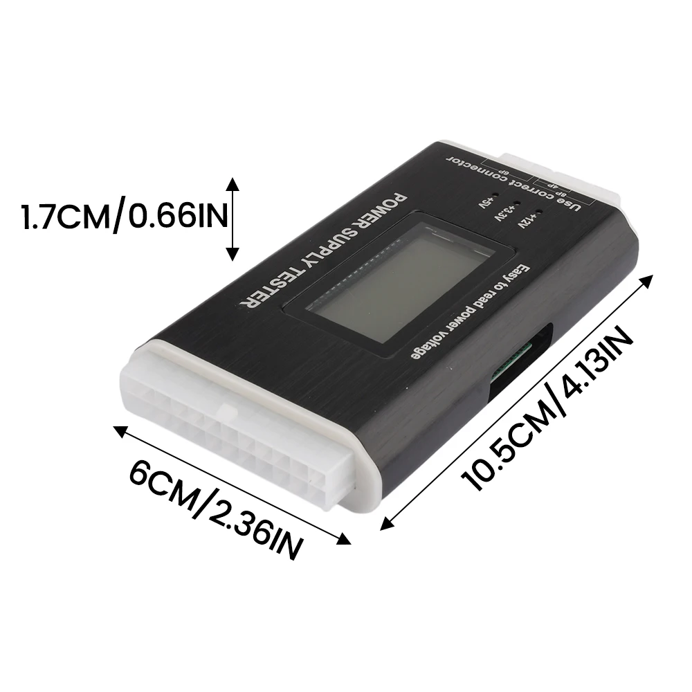 20/24 Pin PC Power Supply Tester Diagnostic Tool Quick Bank Supply Power Measuring Computer Power Measuring for ATX BTX ITX TFX