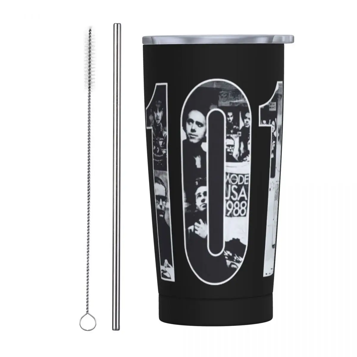 Stainless Steel Tumbler D-Depeches Car Mugs With Straws M-Modes Music Tour Hot Drinks Water Bottle Keep Heat Large Thermal Mug