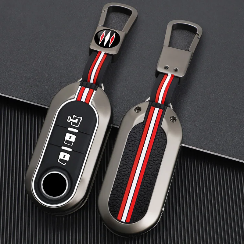 Key Fob Cover with Car Keychain Lanyard For Fiat 500 500L Brava Bravo Doblo Ducato Fiorino Punto Panda Palio Stilo Lancia