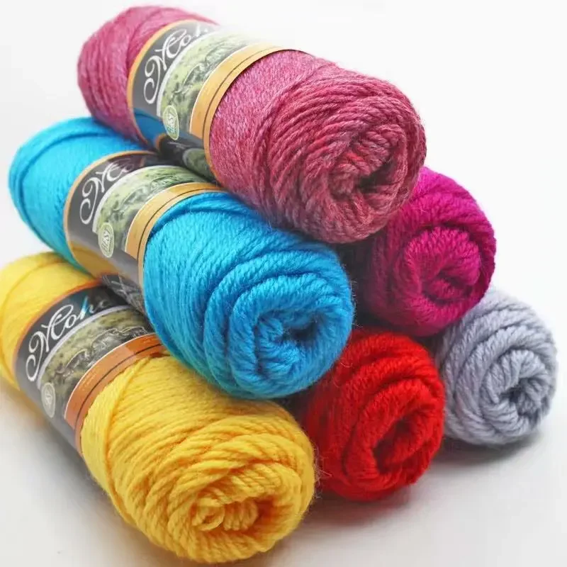 2Pcs total 200g Hand knitting Alpaca yarn Soft Warm Wool Crochet Yarn Thread knit sweater Scarves blanket Gloves line thick lana