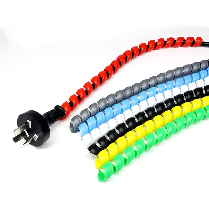 Spiral Cable Wrap Sleeve, Flexible Spiral Winding Tube Wire Protector Cord Management Organizer 8/10/12/14mm for 1‑10m Length