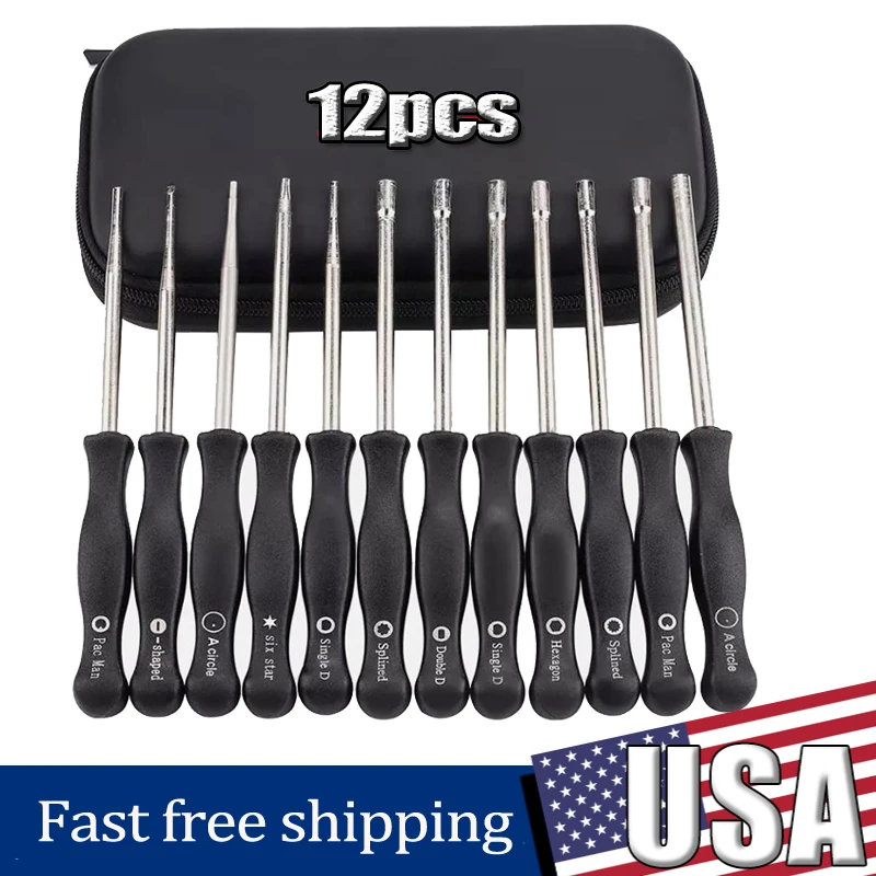 

12Pcs Carburetor Screwdriver Adjustment Cleaning Brush Tool Set Kit for 2-Cycle Small Engine Trimmer Weedeater Chainsaw