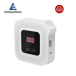 HD8200 CO 감지기 알람, 독립 일산화탄소 감지기, 일산화탄소 센서, 스마트 음성 알람, LCD 디스플레이, AC 전원