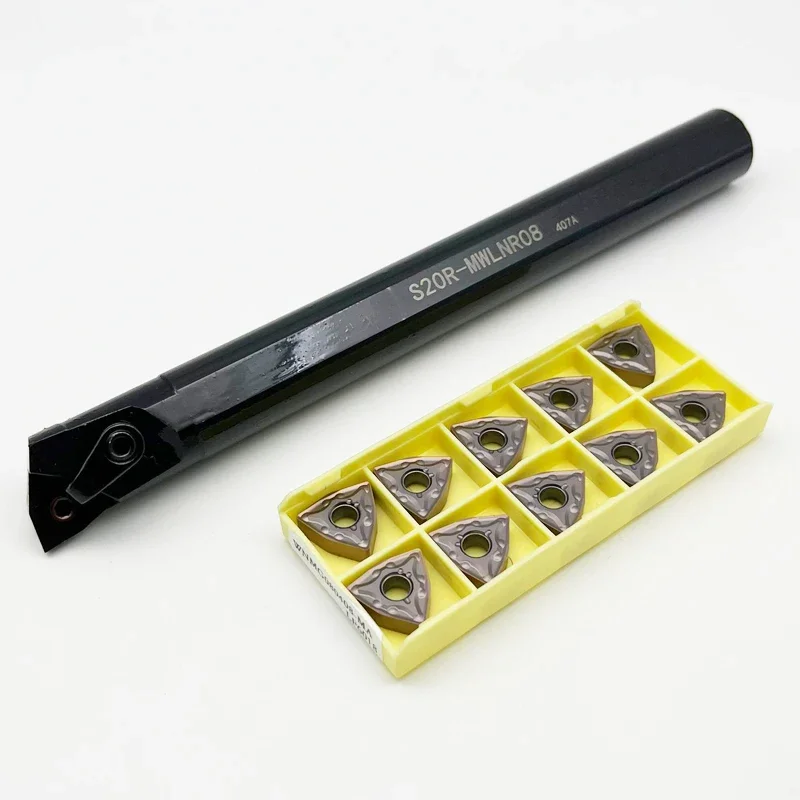 Herramienta de torneado interno, insertos de carburo, WNMG080404, WNMG080408, CNC, S16Q, S20R, S25S, S32T, MWLNR08, MWLNL08, MWLNR