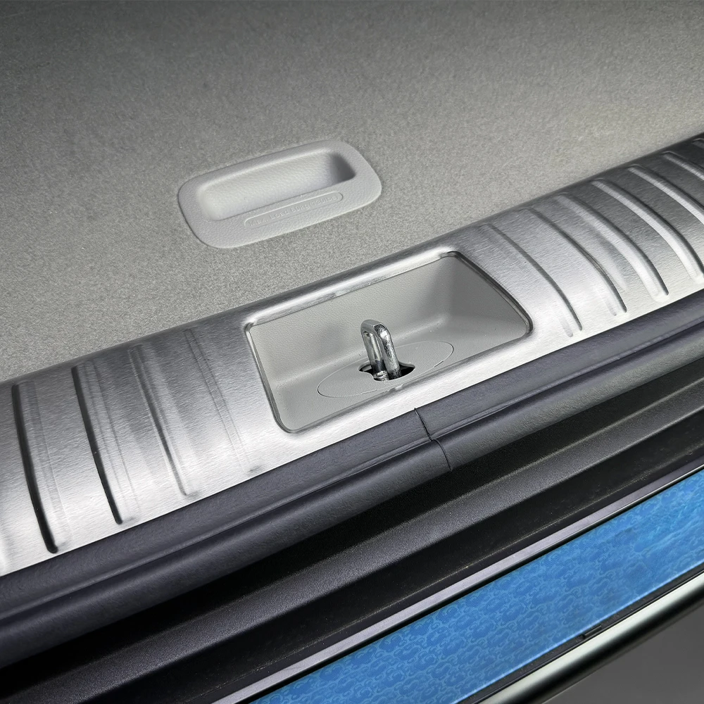 For Hyundai NEXO 2025 LHD/RHD Stainless Steel Rear Trunk Inner Threshold Guard Outside Pedal Cover Car Accessories 3