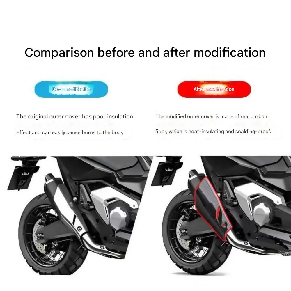 FOR XADV750 Exhaust Pipe Heat Insulation Protective Cover Outer Shell High Temperature Resistant Flame Retardant Scald-Proof