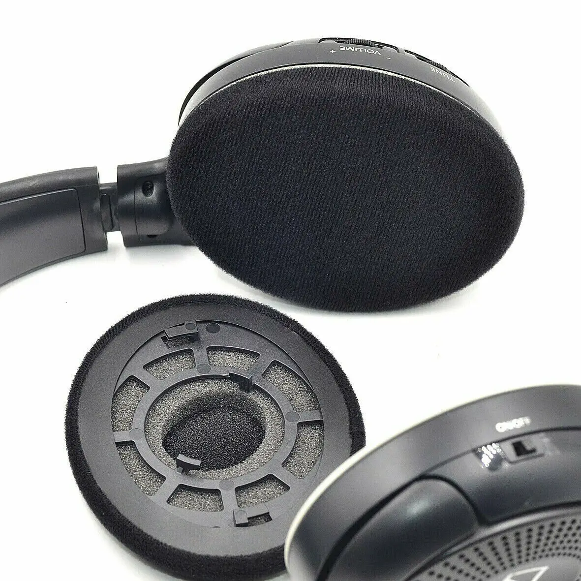 1 زوج وسادات الأذن استبدال ل Sennheiser RS100 RS110 RS110-II RS115 RS117 RS119 RS120 سماعات اكسسوارات إصلاح أجزاء وسادة الأذن