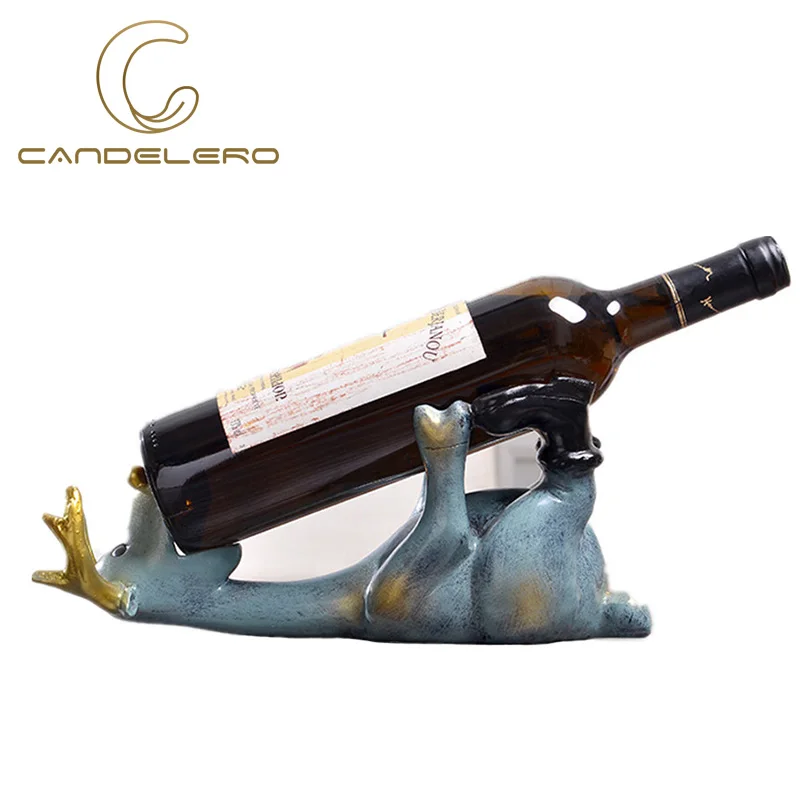 

Wine Bottle Rack Stand Decorative Wine Storage Holder Sculpture Resin Creative Home Kitchen Bar Cabinets Table Top Cute Animal