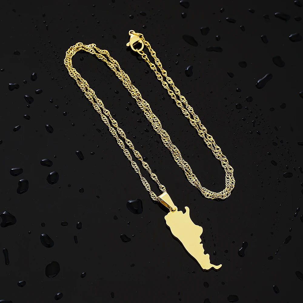 Mode Argentinien Karte Stadt Anhänger Halskette Edelstahl Männer Frauen Gold Farbe Ethnische Karten Schmuck Geschenk – Detail 10