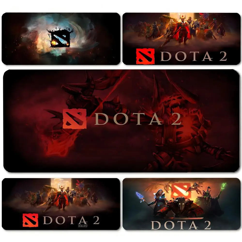 game Dota 2 Mouse Pad MousePad Stitched Edge Waterproof Desk Mat Anti‑Slip Rubber Base for PC Laptop Gaming Office