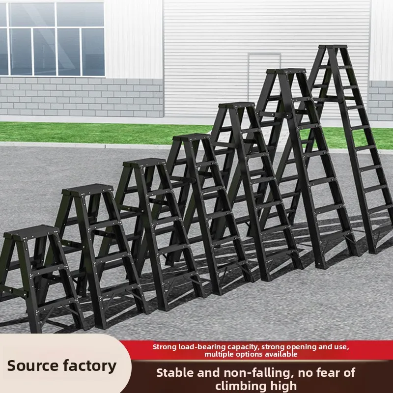 herringbone ladder engineering staircase indoor foldable ladder thickened and reinforced double-sided herringbone ladder