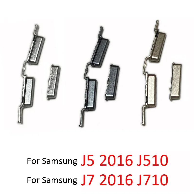 20 Sets For Samsung Galaxy J5 J7 Metal 2016 J510 J710 J510F J710F Phone New On Off Side Key Volume Power Button Flex Cable