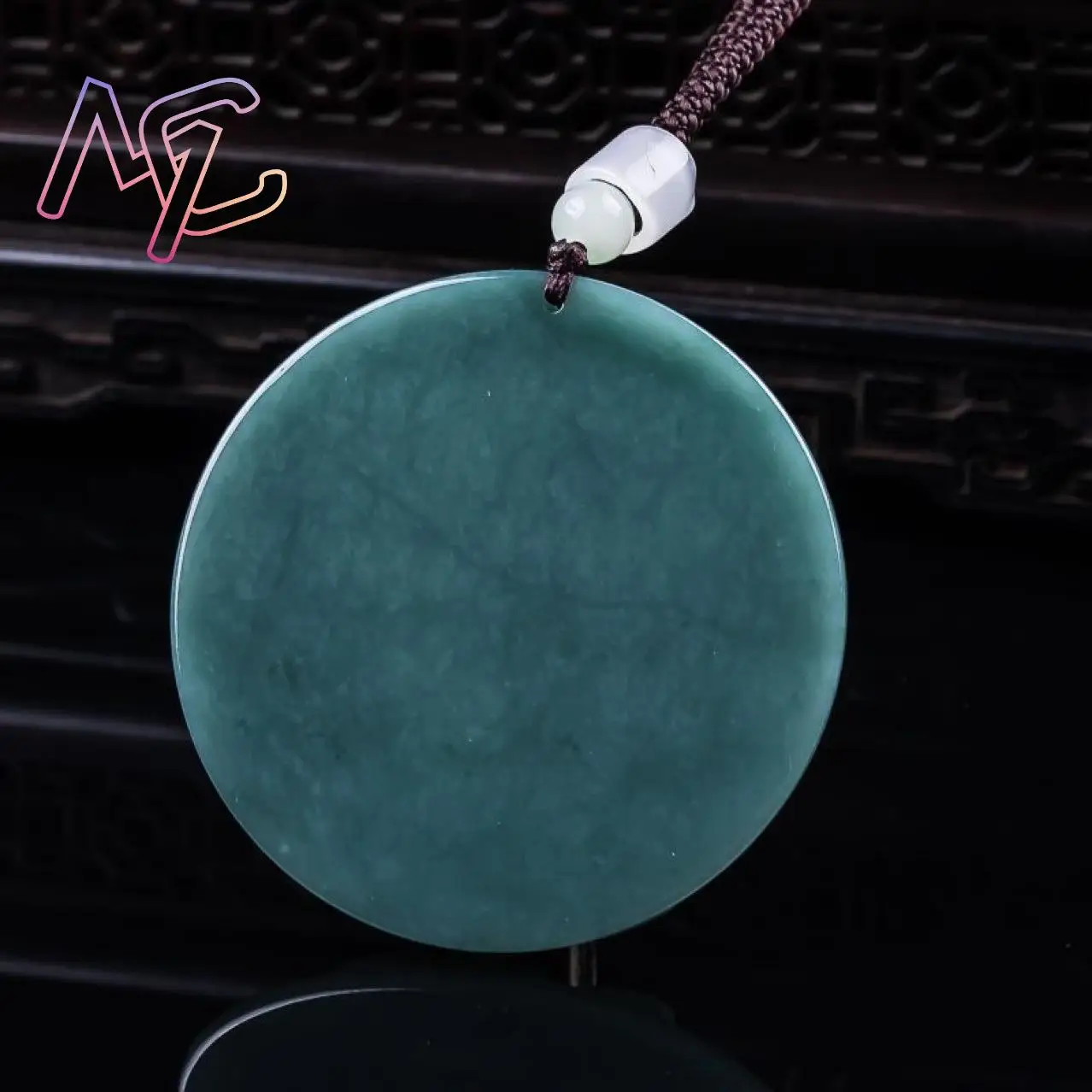 Burmese Jadeite God of Wealth Pendant Talismans Gifts for Women Vintage Accessories Luxury Jewelry Real Jade Charm Necklace - view 5